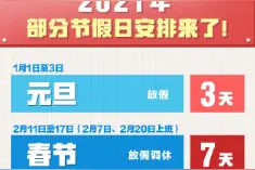 2021拼假攻略来了！元旦、清明、五一都可拼9天假图片