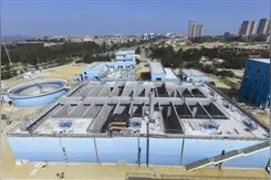 石狮：海洋生物食品园污水处理厂主体建成图片