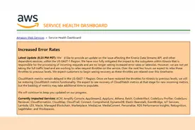 亚马逊云服务AWS崩了？一众互联网公司挂了图片