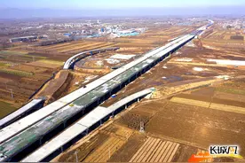 高清组图｜京雄高速公路建设一标段实现主线连通图片