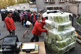 气温下降火了冬储大白菜，有市民早上6点多排队开抢图片