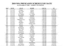 NBA公布完整季前赛赛程：湖人两战快船图片