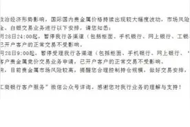 多家银行为何暂停贵金属交易业务开户？原因看这里图片
