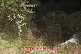 百色一辆婚车为避开“白事”，不慎翻下路坎图片
