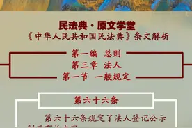 民法典·条文解析（第66条）｜法人登记公示后有哪些法律效力图片