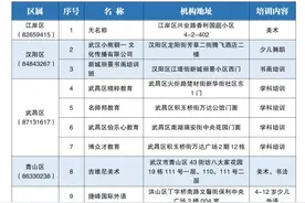 家长注意！武汉42家校外培训机构上“黑名单”图片