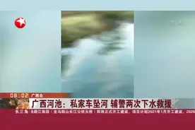 广西河池：私家车坠河  辅警两次下水救援视频封面