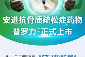 安进抗骨质疏松症药物普罗力®正式上市图片