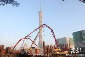 快了！广州塔人行景观桥预计明年6月完工图片