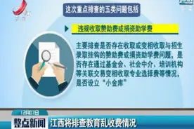 江西将排查教育乱收费情况视频封面