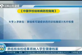 国家明确！肺结核体检结果将纳入学生健康档案视频封面