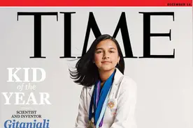 15岁印裔女科学家荣登《时代》封面 成首位“年度风云儿童”图片