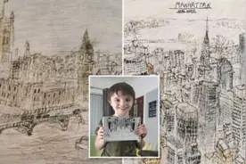 自闭症男孩记忆力惊人 走访一次就能画出城市景观图图片