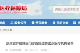 最全！京津冀异地就医门诊直接结算试点医疗机构名单公布图片