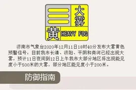 济南发布大雾黄色预警 辖区内所有收费站暂时封闭图片