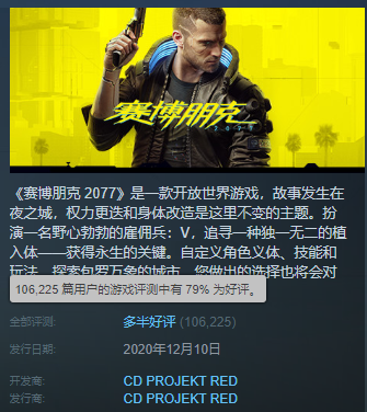 立项8年跳票3次，发售1天回本！刷屏的“赛博朋克”，为啥让玩家又爱又恨？