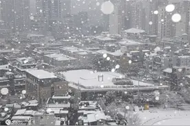韩国首尔降大雪 全城银装素裹白茫茫图片