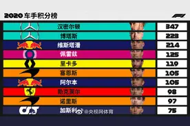 2020赛季F1年终车手积分榜图片