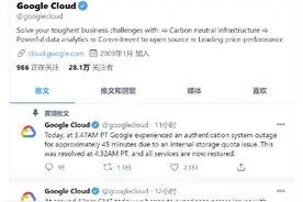 破案了！谷歌服务器全球宕机的原因找到了：谷歌云服务器内存满了图片