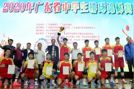 省赛二连冠，中山纪中男排竞风流图片