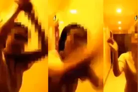 沈阳一业主疑因噪声被邻居铁锤砸门+扔鸡蛋：警察来调查对方装心脏病视频封面