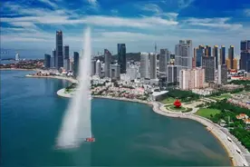 为海洋文化名城添新胜地 青岛海上百米大喷泉有望明年复喷图片