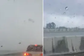 美国一司机开车穿过龙卷风 视频拍下全过程图片