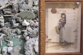 用石头画画！女孩将戈壁碎石变成美人图视频封面