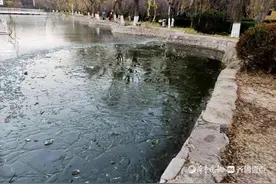 痛心！公园玩耍，胶州7岁男孩不慎掉入冰窟窿溺亡图片