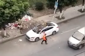 德阳回应“环卫工往违停轿车倒垃圾”：赔偿车主取得谅解视频封面
