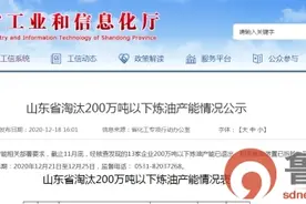 公示！山东淘汰396万吨炼油产能，涉13家企业图片