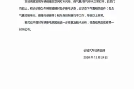 哈弗H6直播碰撞测试气囊未弹出，官方回应：因为断电了图片
