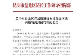 昆明发现一境外输入确诊病例，两地开始封闭管理图片