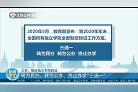 江苏：推进独立学院转设，民办、公办、终止办学“三选一”视频封面