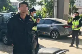摩托被暂扣后偷车一溜烟逃跑 男子在中山被拘留图片