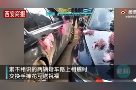 2家婚车相遇互换手捧花送祝福，网友：我居然感动得流泪了图片