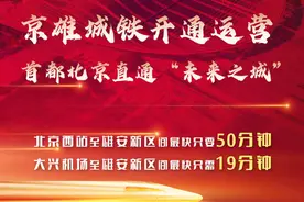 京雄城铁开通运营 北京到雄安只需要50分钟图片