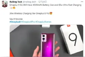 一加9真机上手图曝光！后置矩阵三摄 全新葡萄紫配色吸睛图片