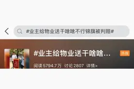 给物业送锦旗“干啥啥不行，收钱第一名”，业主一审败诉了图片