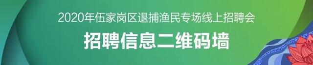 2020年伍家岗区退捕渔民专场线上招聘会