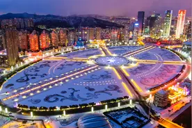 雪后的大连星海广场景色如画 宛如童话世界图片