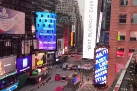 100多年首次！纽约时代广场跨年夜静悄悄图片