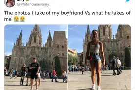 男友拍照VS女友拍照。直男摄影，让人无语凝噎啊哈哈哈图片