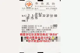 【快乐8】合买复式票斩获选七中七！奖金22152元图片