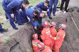 淮南留守女孩上学途中不慎坠入深井 民警调挖掘机营救图片
