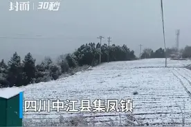 30秒丨四川德阳多地降雪 绵竹网友：踩着咯咯地响，安逸！视频封面