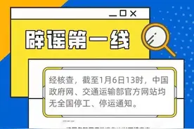 1月15日货车不让上路？基建全停工？全是谣言图片