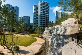 五指山森林湖小区一角图片