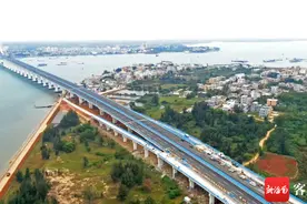 海文大桥北港岛互通工程预计本月底通车 北港岛只靠船出行将成历史图片
