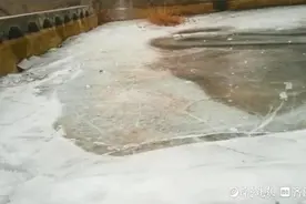 济南南部山区西营镇锦绣川上游一片冰天雪地图片